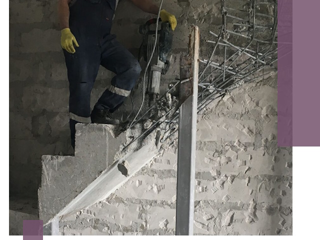 Демонтаж металлических и бетонных лестниц в Новом Уренгое