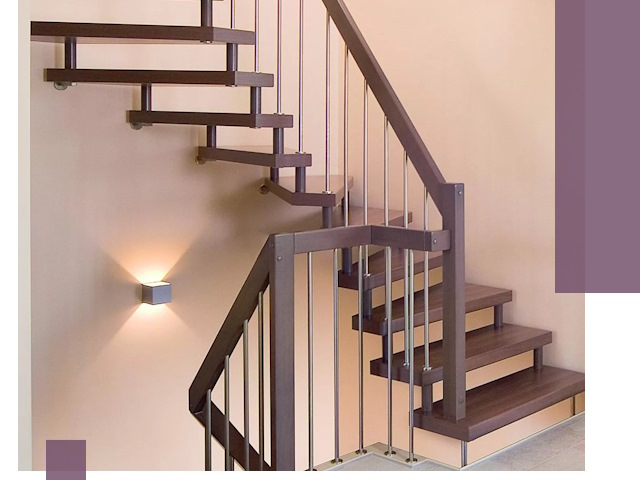 Изготовление лестниц на больцах в Новом Уренгое под ключ