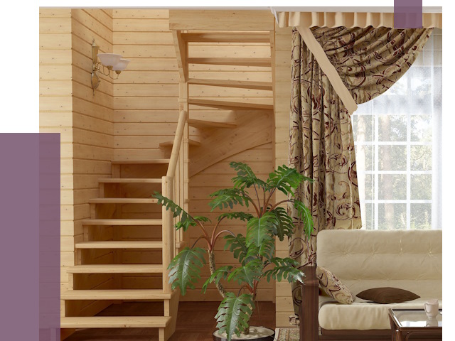 Лестницы для дачи в Новом Уренгое от 77205 руб.  | ПРОЛЁТ-Нвг