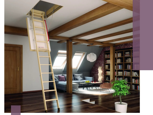 Чердачные лестницы под ключ в Новом Уренгое: изготовление и монтаж