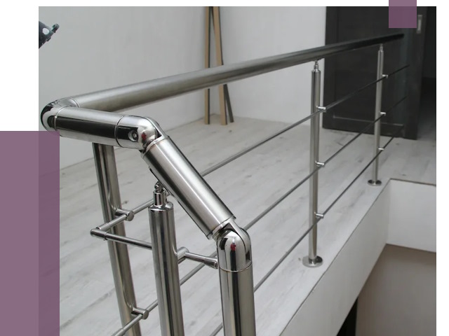 Перила из нержавеющей стали в Новом Уренгое от 9150 руб. под ключ | ПРОЛЁТ-Нвг