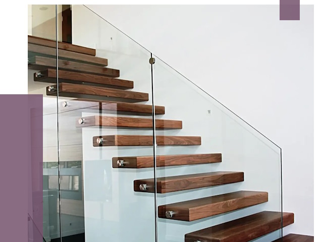 Стеклянные перила для лестницы в Новом Уренгое от 15077 руб.