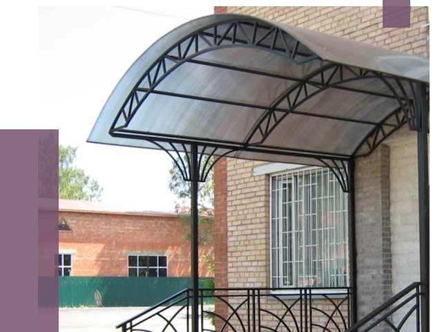 Металлические навесы и козырьки в Новом Уренгое от 12998 руб.