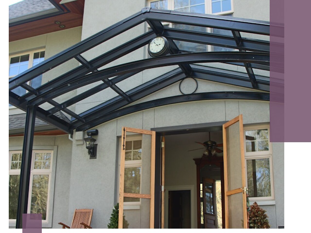 Изготовление и монтаж навесов и козырьков в Новом Уренгое