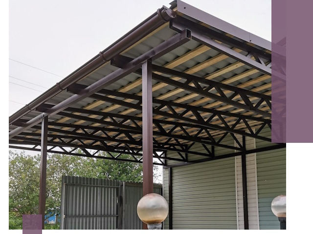 Навесы под ключ в Новом Уренгое: изготовление, монтаж и гарантия