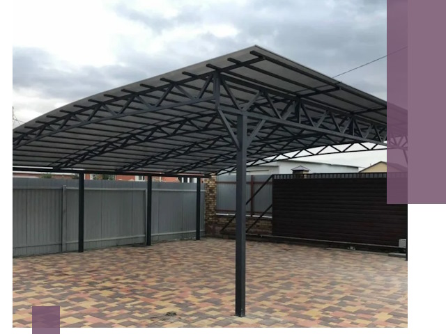 Недорогие навесы под ключ в Новом Уренгое — изготовление и монтаж