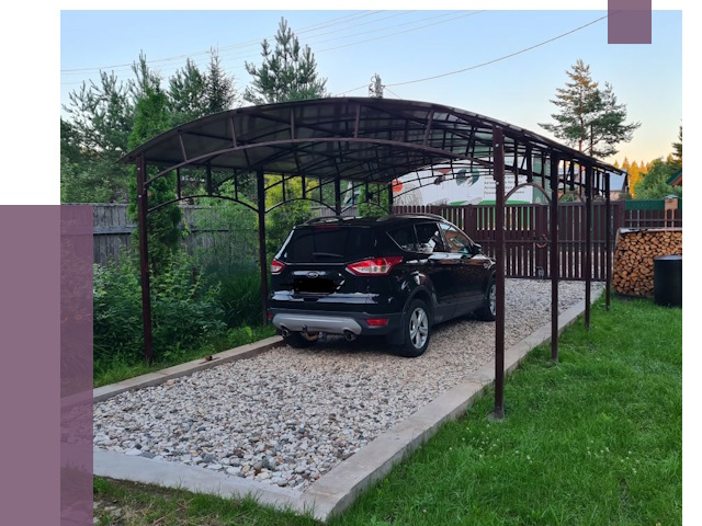 Навесы для автомобиля в Новом Уренгое от 13361 руб.  | ПРОЛЁТ-Нвг