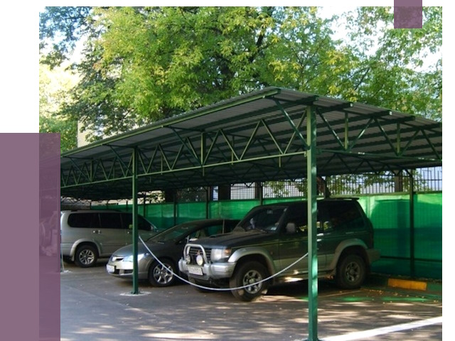 Навесы для парковки в Новом Уренгое от 81624 руб. заказать | ПРОЛЁТ-Нвг