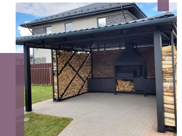 Навесы для барбекю в Новом Уренгое от 12946 руб. под ключ | ПРОЛЁТ-Нвг