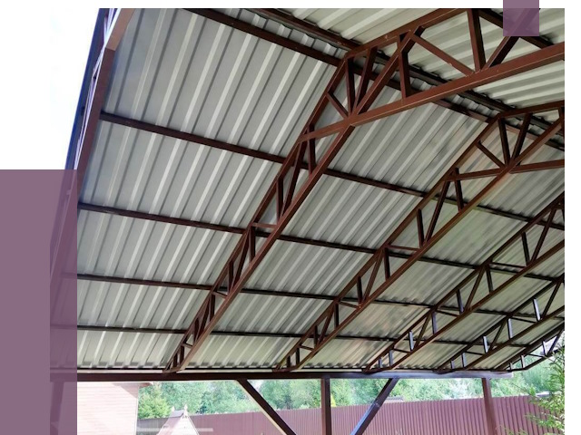 Навесы из профнастила в Новом Уренгое от 7487 руб. | ПРОЛЁТ-Нвг