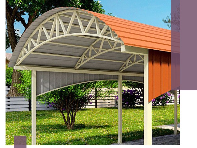 Навесы из профнастила под ключ в Новом Уренгое — установка и монтаж