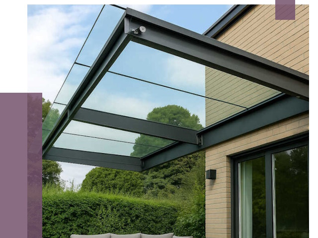 Стеклянные навесы и козырьки в Новом Уренгое от 12478 руб.