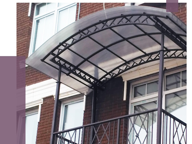 Козырьки над балконом в Новом Уренгое от 8786 руб.  | ПРОЛЁТ-Нвг