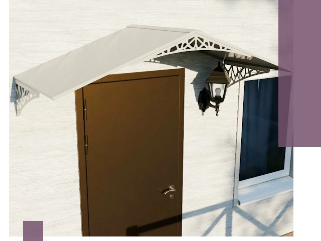 Металлические козырьки на входы и террасы в Новом Уренгое