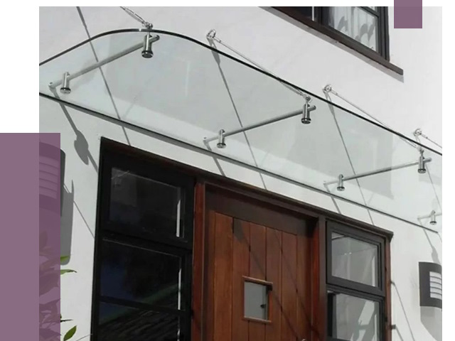 Стеклянные козырьки в Новом Уренгое от 19236 руб. | ПРОЛЁТ-Нвг