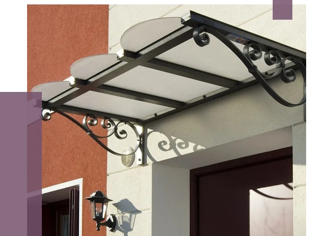 Односкатные козырьки в Новом Уренгое от 8526 руб.  | ПРОЛЁТ-Нвг