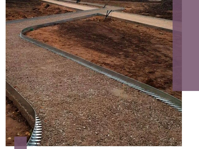 Металлические бордюры под ключ в Новом Уренгое — изготовление и монтаж