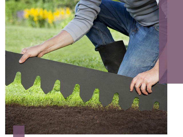 Металлические бордюры для газона в Новом Уренгое — изготовление и монтаж