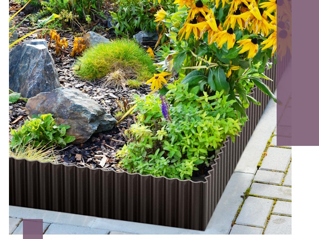 Металлические бордюры для клумб в Новом Уренгое — производство и монтаж